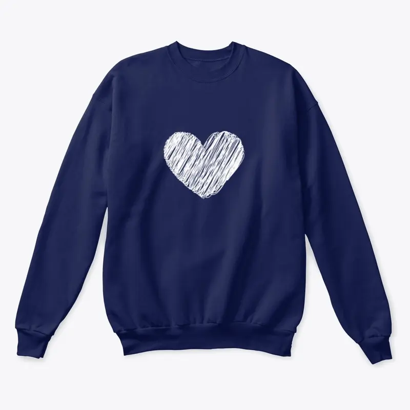 White Heart Sweatshirt